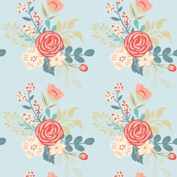 Seamless Floral Pattern in vector Stock Illustration
