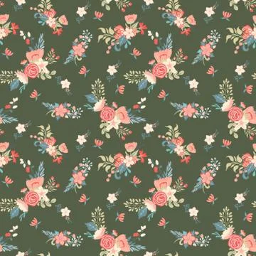 Seamless Floral Pattern in vector Stock Illustration