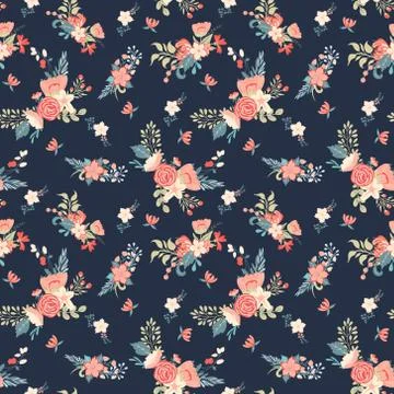 Seamless Floral Pattern in vector Stock Illustration