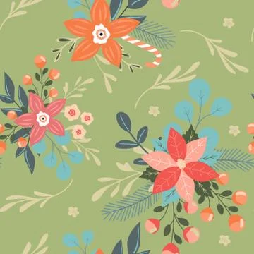 Seamless Floral Pattern in vector Stock Illustration
