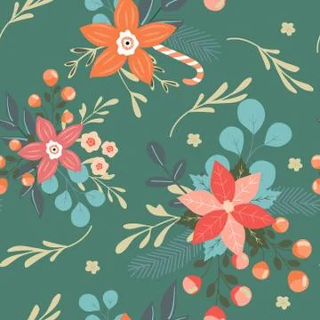 Seamless Floral Pattern in vector Illustrazione stock