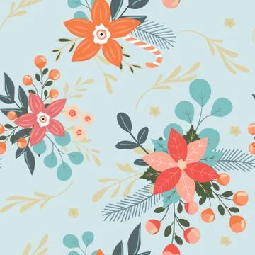 Seamless Floral Pattern in vector Stock Illustration