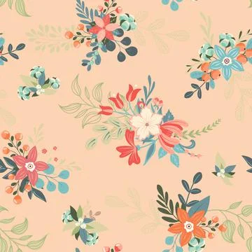 Seamless Floral Pattern in vector Stock Illustration