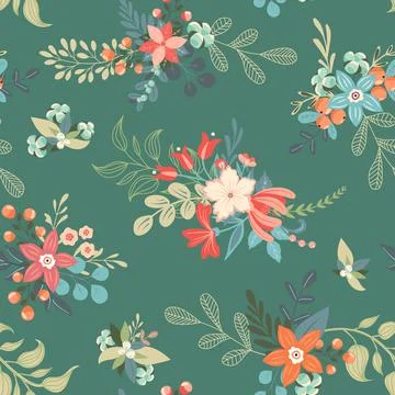 Seamless Floral Pattern in vector Stock Illustration