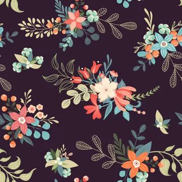 Seamless Floral Pattern in vector Stock Illustration