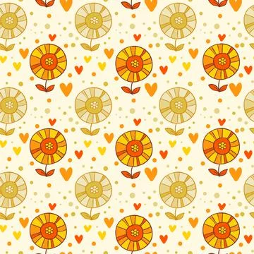 Seamless floral pattern in vector. Stock Illustration