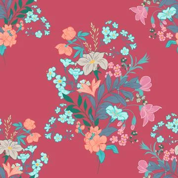 Seamless Floral Pattern in vector Stock Illustration