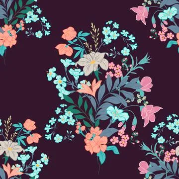 Seamless Floral Pattern in vector Stock Illustration