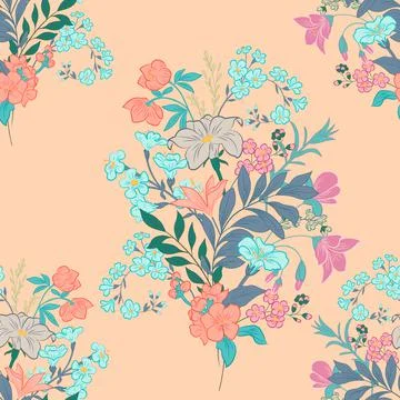 Seamless Floral Pattern in vector Stock Illustration