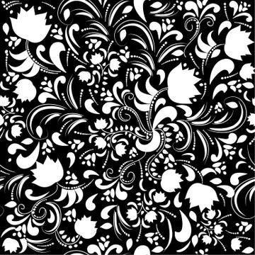 Seamless floral pattern. vector illustration. Stock Illustration