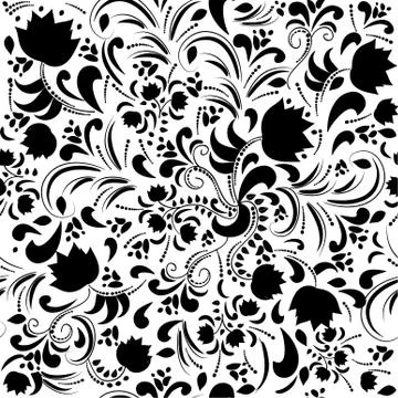 Seamless floral pattern. vector illustration. Stock Illustration