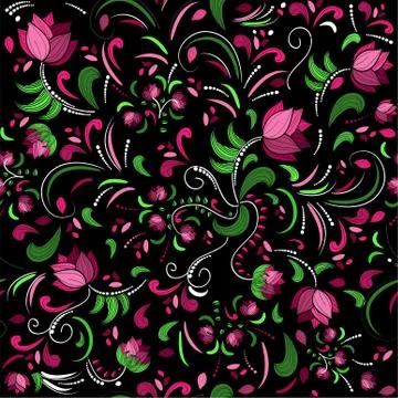 Seamless floral pattern. vector illustration. Stock Illustration