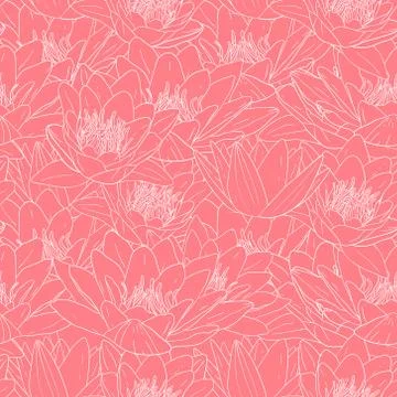 Seamless floral pattern, vector illustration Stock Illustration