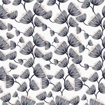 Seamless floral pattern vector illustration. Stock Illustration