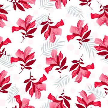 Seamless floral pattern vector illustration. Stock Illustration