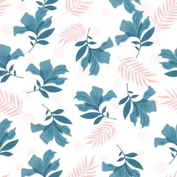 Seamless floral pattern vector illustration. Stock Illustration
