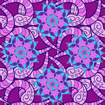 Seamless Floral Pattern in Vector illustration. Colour Summer Theme seamless pat イラスト素材