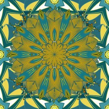 Seamless Floral Pattern in Vector illustration. Colour Spring Theme seamless pat Stock Illustration