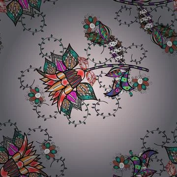 Seamless Floral Pattern in Vector illustration. Colour Summer Theme seamless pat Illustrazione stock