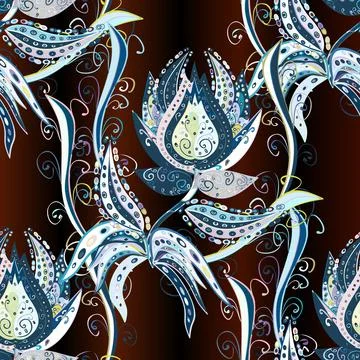 Seamless Floral Pattern in Vector illustration. Colour Spring Theme seamless pat Stock Illustration