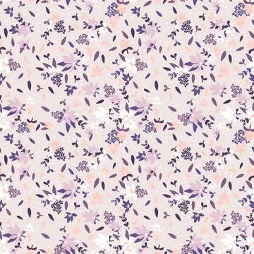 Seamless floral pattern, vector seamless background with spring flowers. Organic Illustrazione stock