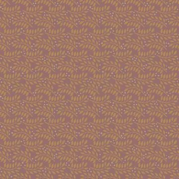 Seamless floral pattern, vector seamless background with herb leaves. Organic イラスト素材