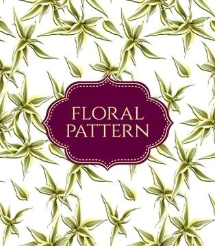 Seamless floral pattern. Vintage background Stock Illustration