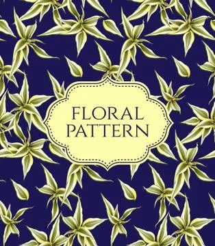 Seamless floral pattern. Vintage background Illustrazione stock
