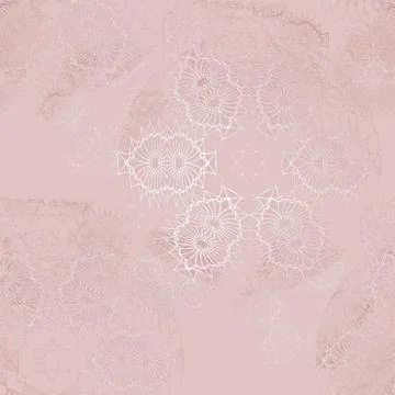 Seamless floral pattern violet gray shiny Stock Illustration