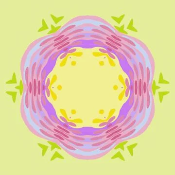 Seamless floral pattern violet green Stock Illustration