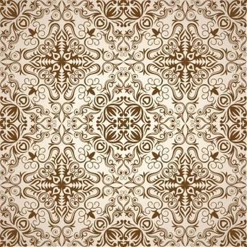 Seamless Floral Pattern Wallpaper Illustrazione stock
