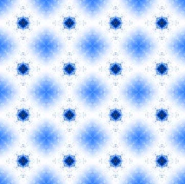 Seamless floral pattern white blue shining Stock Illustration