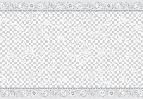 Seamless Floral Pattern with White Flowers and Leaves on Transparent Backgro Stock Illustration