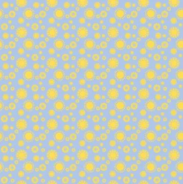 Seamless floral pattern yellow blue Stock Illustration
