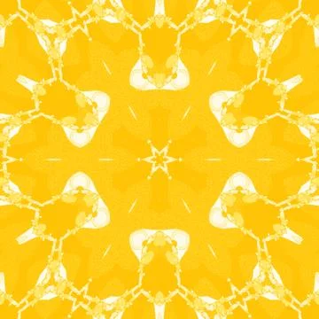 Seamless floral pattern yellow orange cream Stock Illustration
