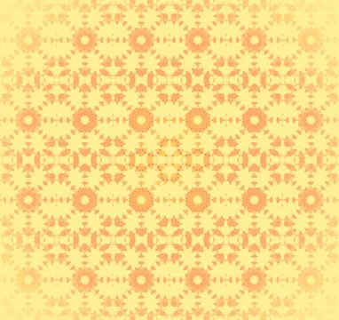 Seamless floral pattern yellow orange Stock Illustration