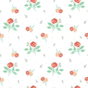 Seamless floral patterns Stock Illustration