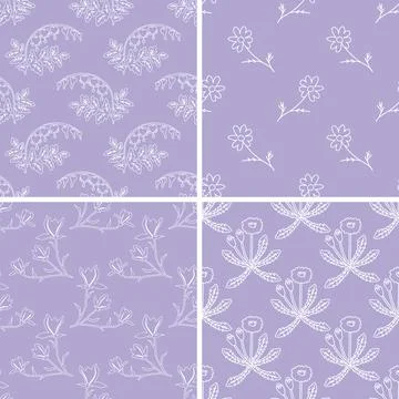 Seamless floral patterns Illustrazione stock