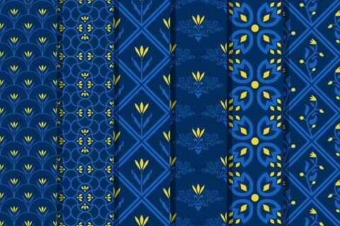 Seamless floral patterns Stock Illustration
