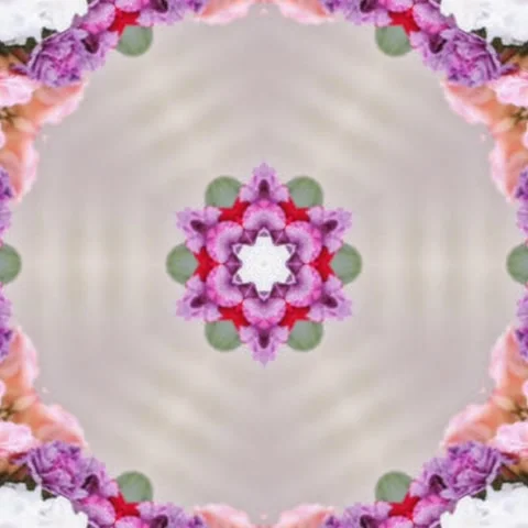 Seamless floral pattern,Seamless geometry Circle Kaleidoscope Stock Footage 227527617