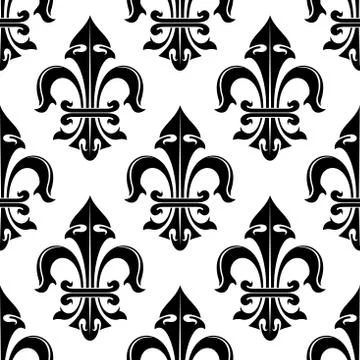 Seamless floral royal pattern background Illustrazione stock