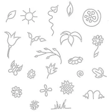 Seamless floral spring doodle pattern Stock Illustration