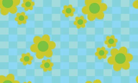Seamless floral spring pattern on a geometric background Stock Illustration
