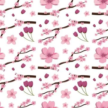 Seamless Floral Spring Pattern Stockillustratie