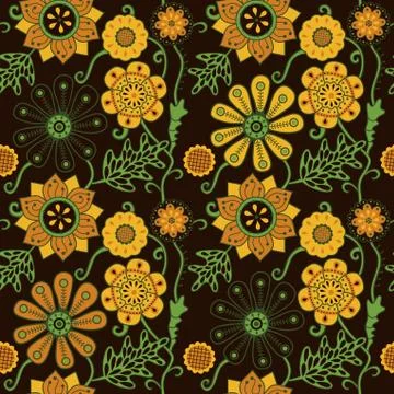 Seamless floral texture. copy that square to the side and you'll get seamless Stock Illustration