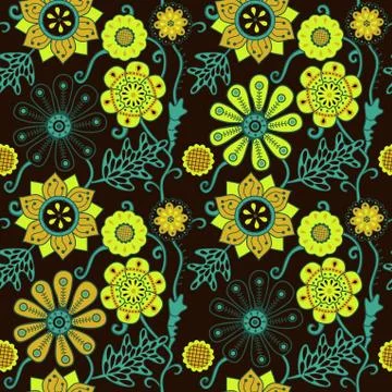 Seamless floral texture. copy that square to the side and you'll get seamless Illustrazione stock