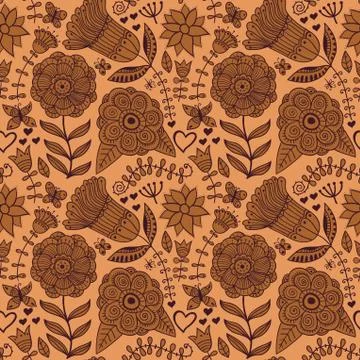 Seamless floral texture. copy that square to the side and you'll get seamless Illustrazione stock