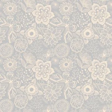 Seamless floral texture. copy that square to the side and you'll get seamless Stock Illustration