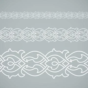 Seamless floral  tiling border Stock Illustration