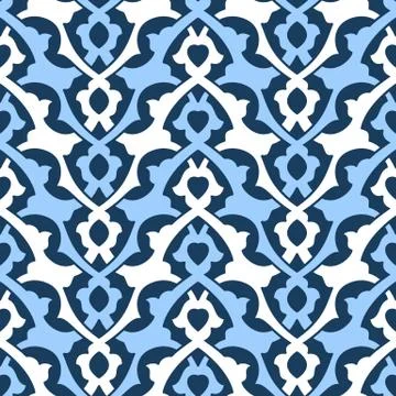 Seamless floral tiling pattern Illustrazione stock